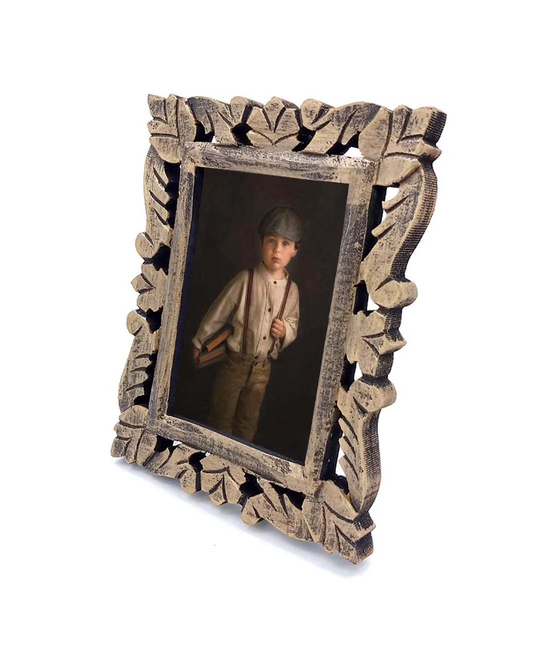 Adan's Homes PF01 Decorative Handcrafted Wooden Photo Frame (Gold)