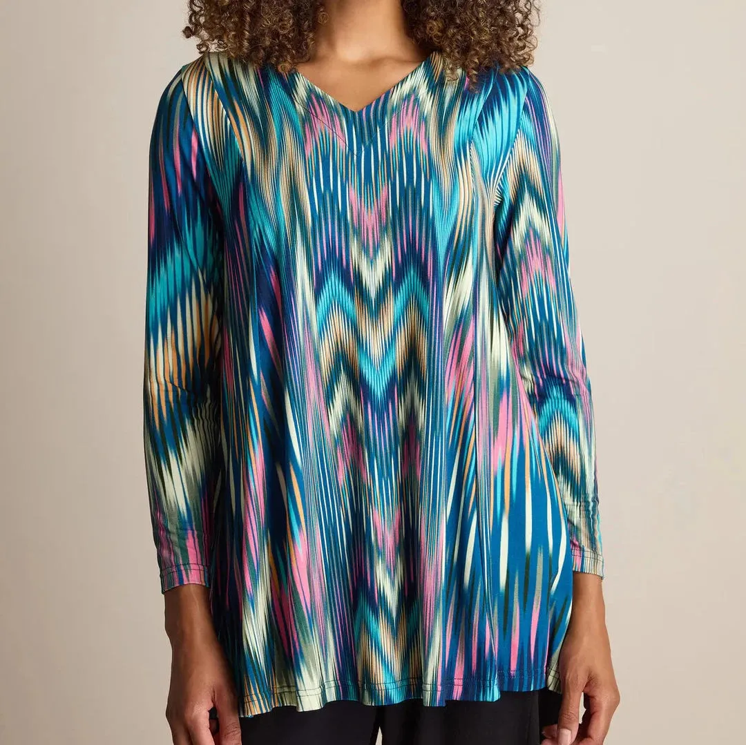 Autumnal Ikat Top - Multi