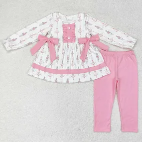 Baby Girls Clothes Bows Tunic Top Legging Pants Clothes Sets GLP1283