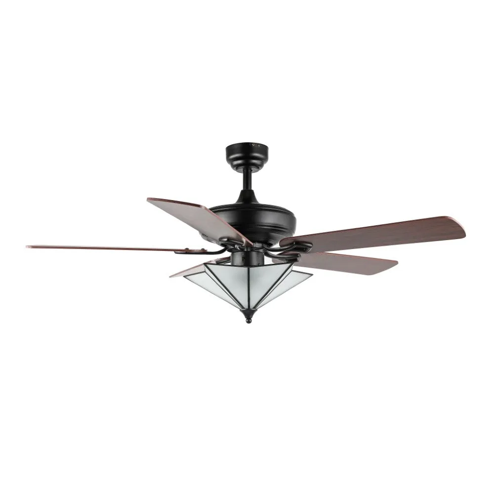 Baldwin 52" Farmhouse Rustic Iron Star Shade LED Ceiling Fan With Remote