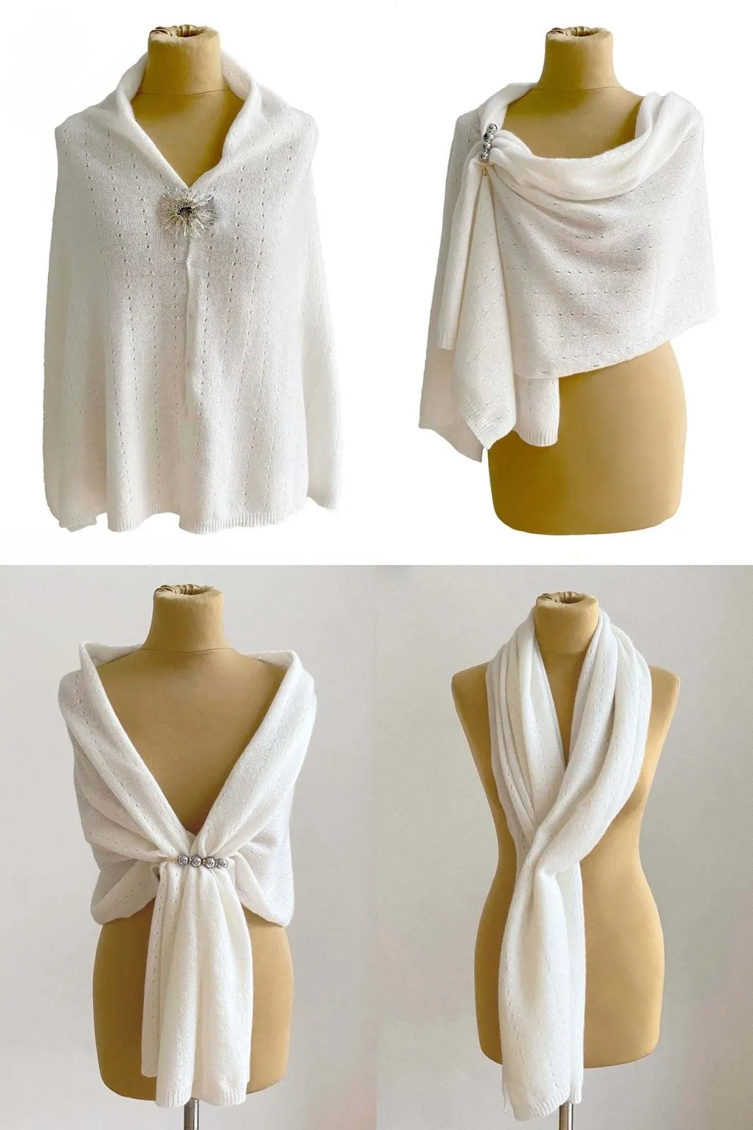 Beige cashmere poncho Multiway