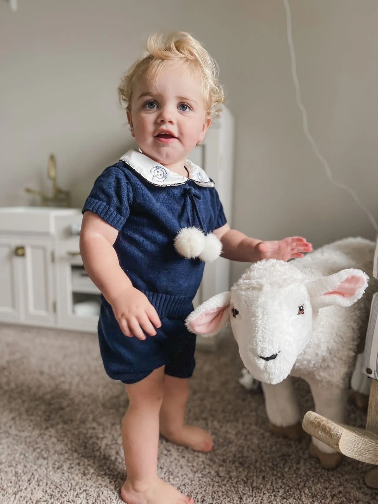 Billie Navy Knit Top and Shorts Set