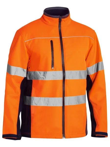 Bisley Taped Hi-Vis Soft Shell Jacket