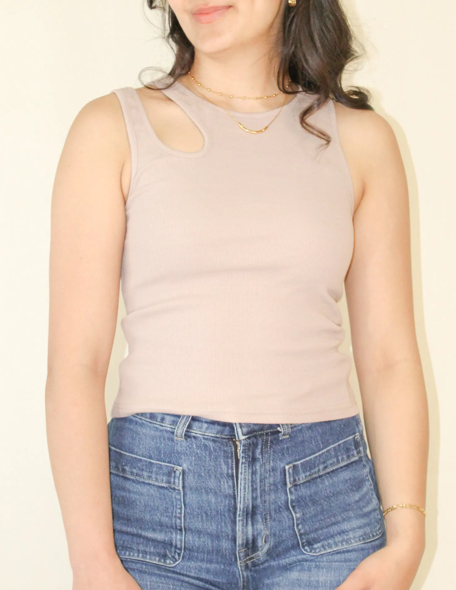 Blush Asymmetrical Top