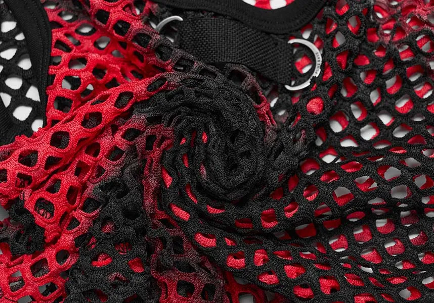 Blythe Fishnet [Black/Red] | CROPPED TANK TOP*