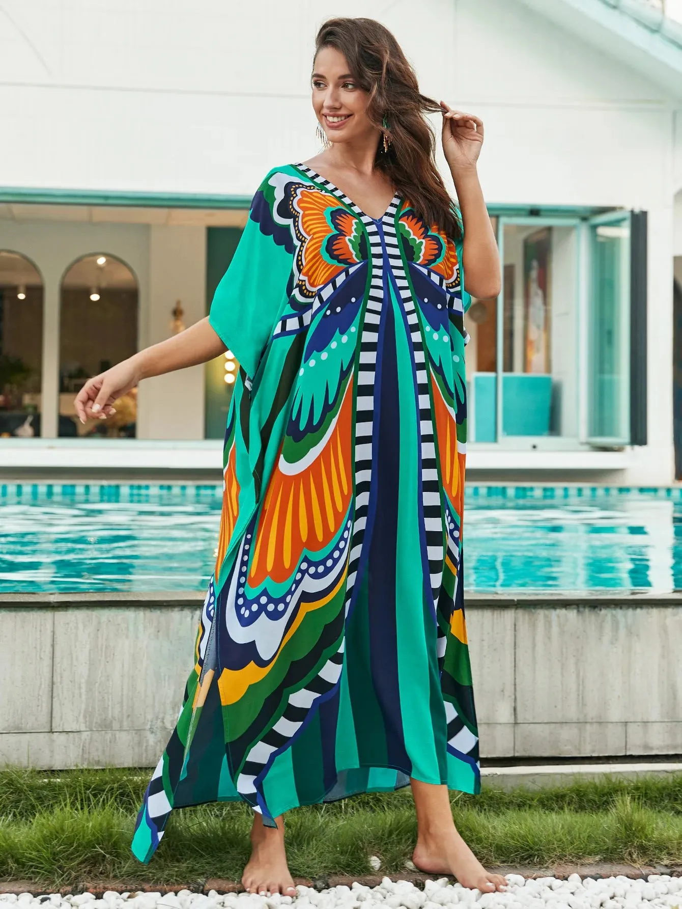 Bohemian Butterfly Batwing Sleeve Kaftan