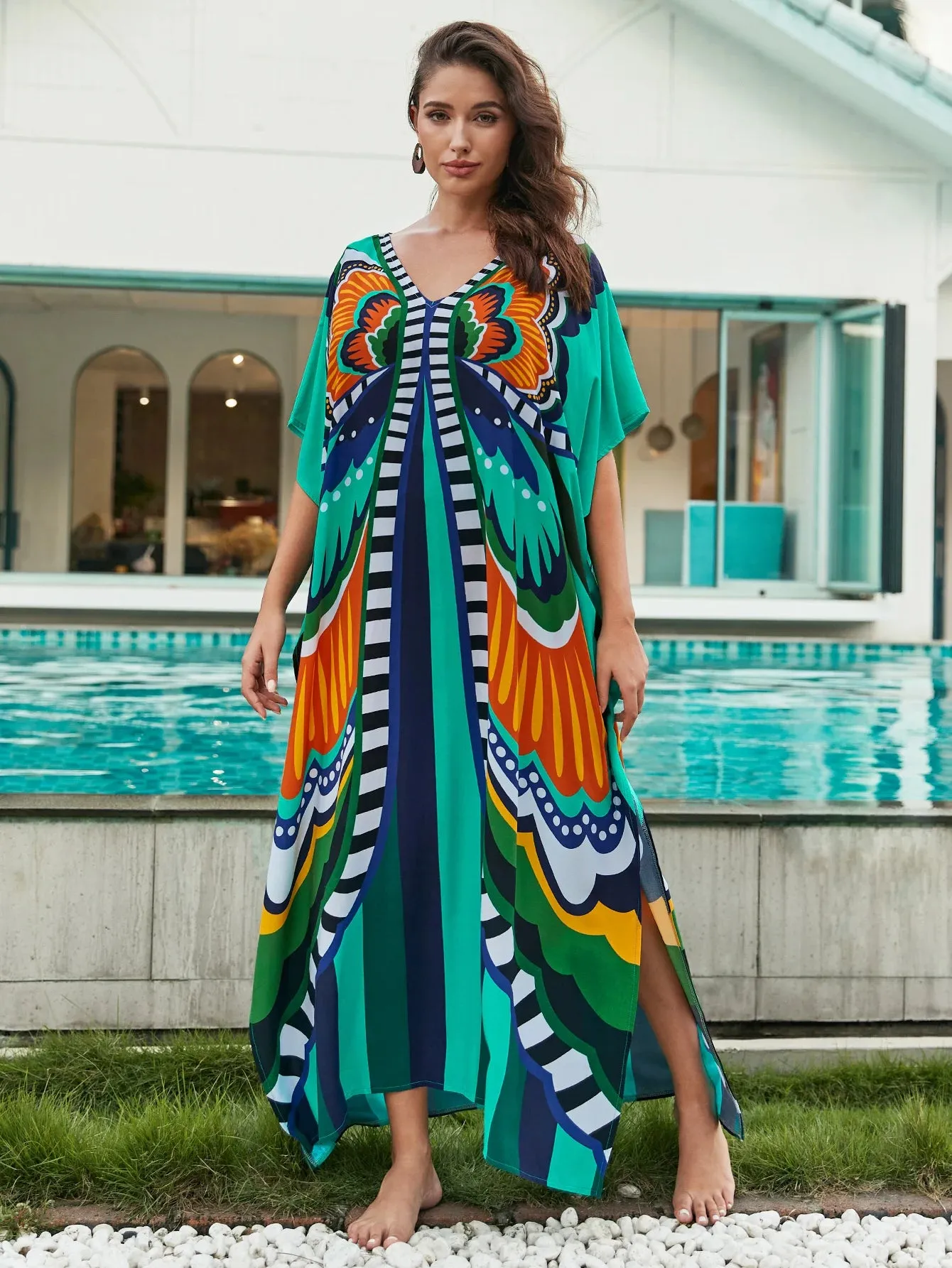 Bohemian Butterfly Batwing Sleeve Kaftan