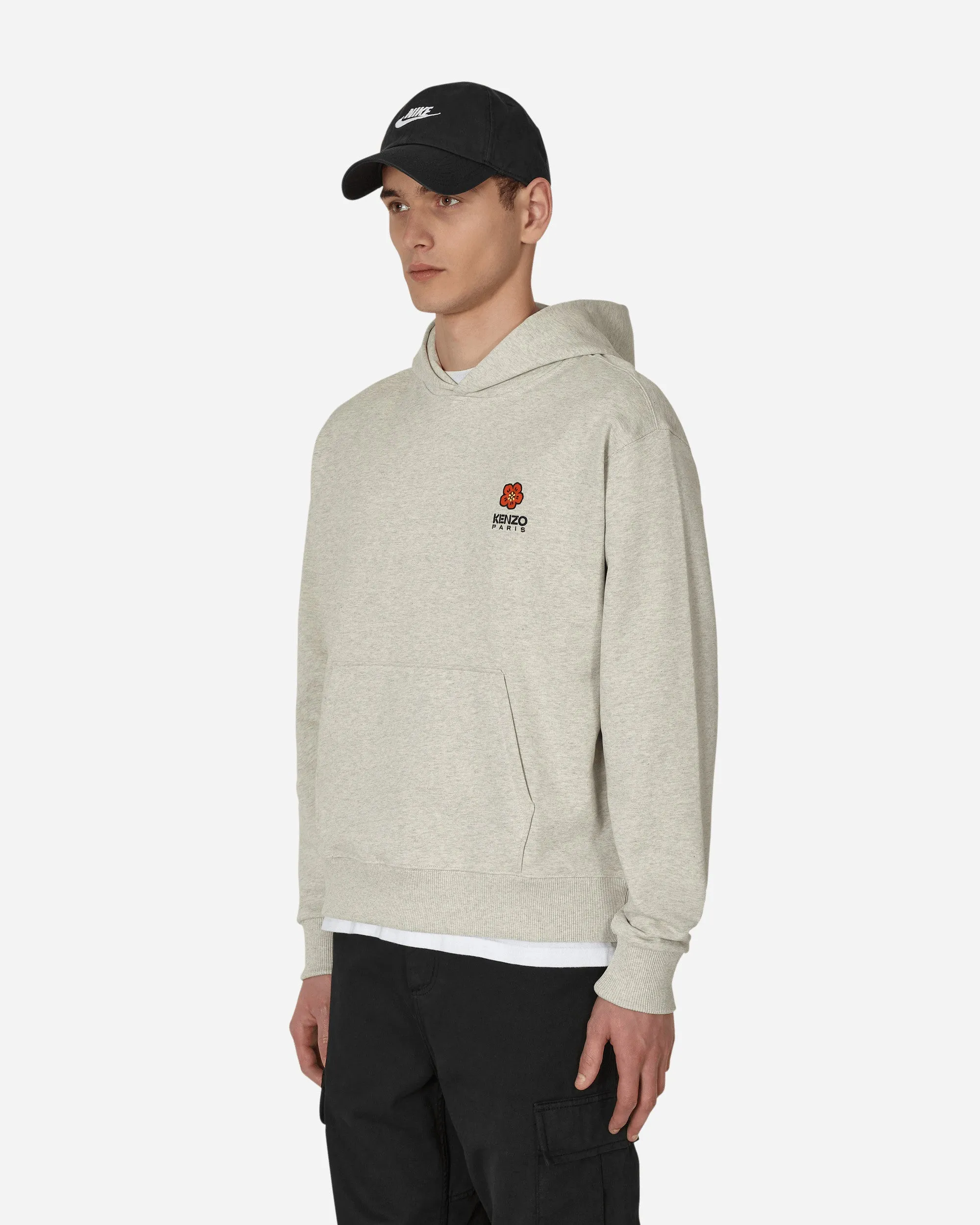 'Boke Flower' Crest Classic Hooded Sweatshirt Grey