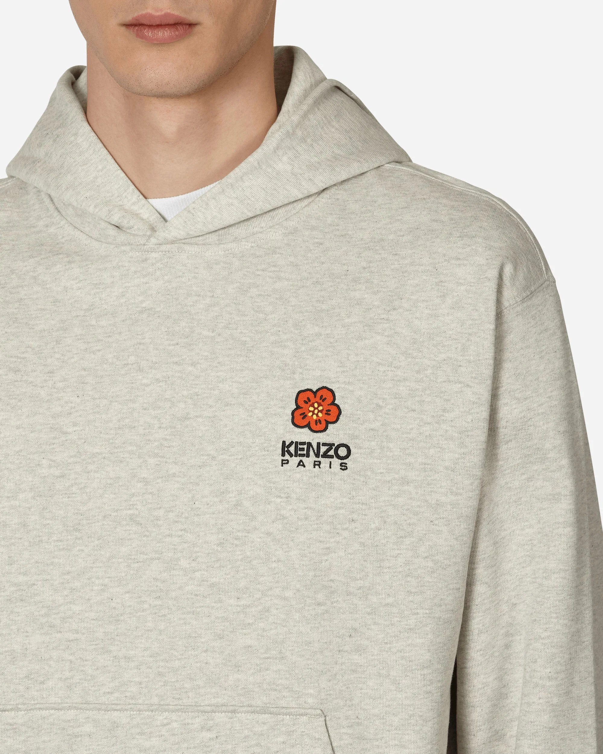 'Boke Flower' Crest Classic Hooded Sweatshirt Grey