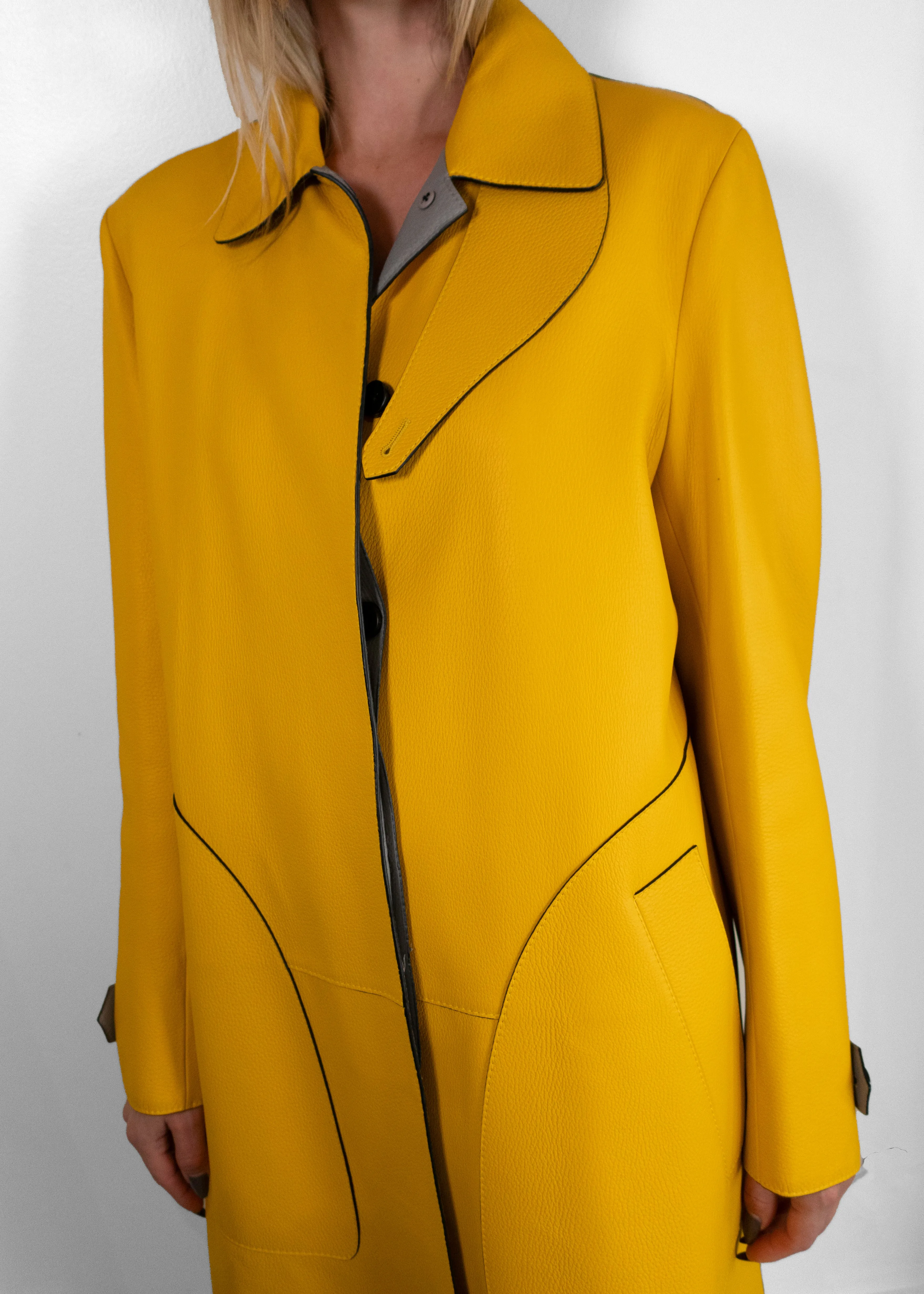 Bottega Veneta Deerskin Yellow Coat