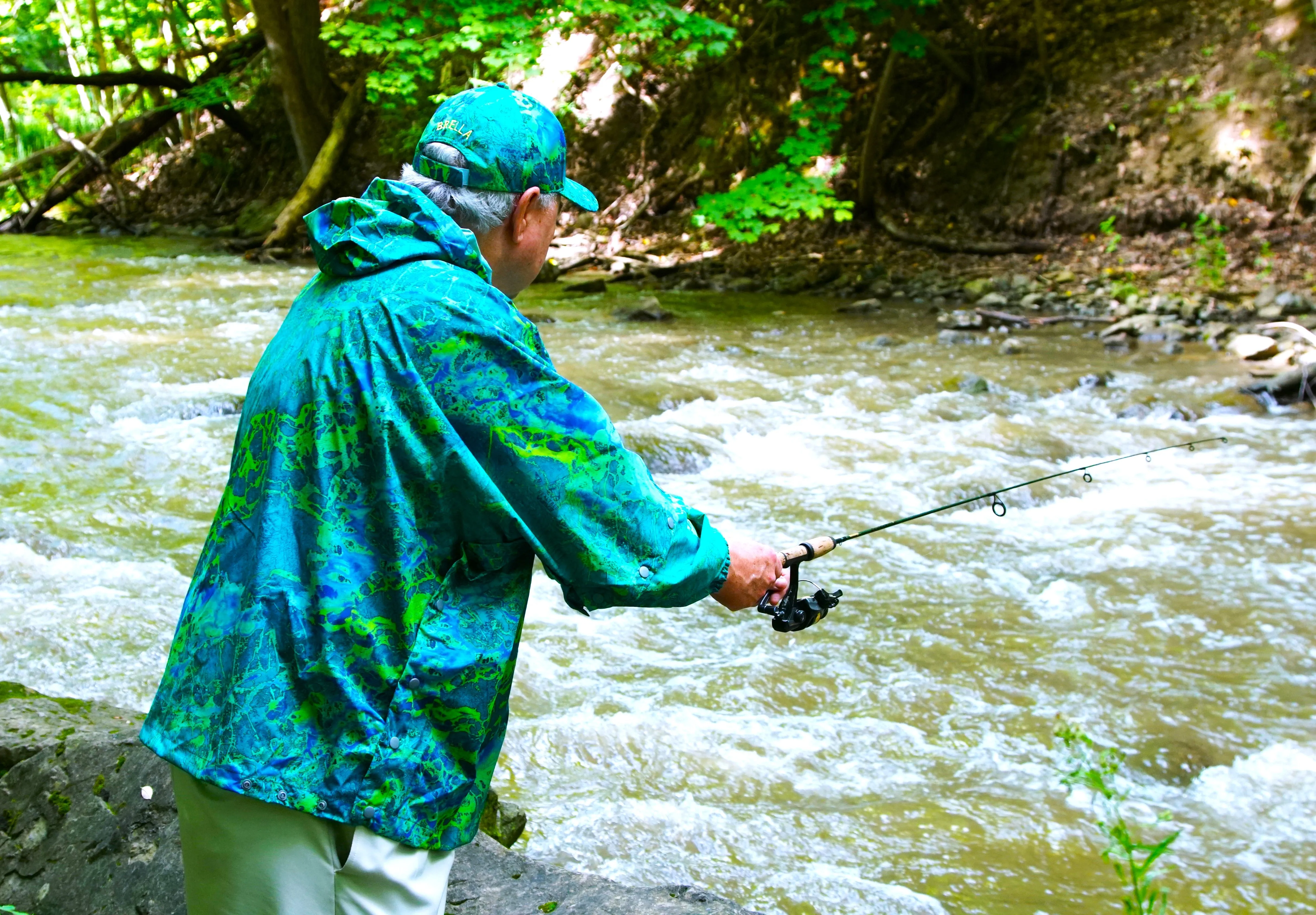 Brella 2015 Blue Green Unisex Rain Jacket