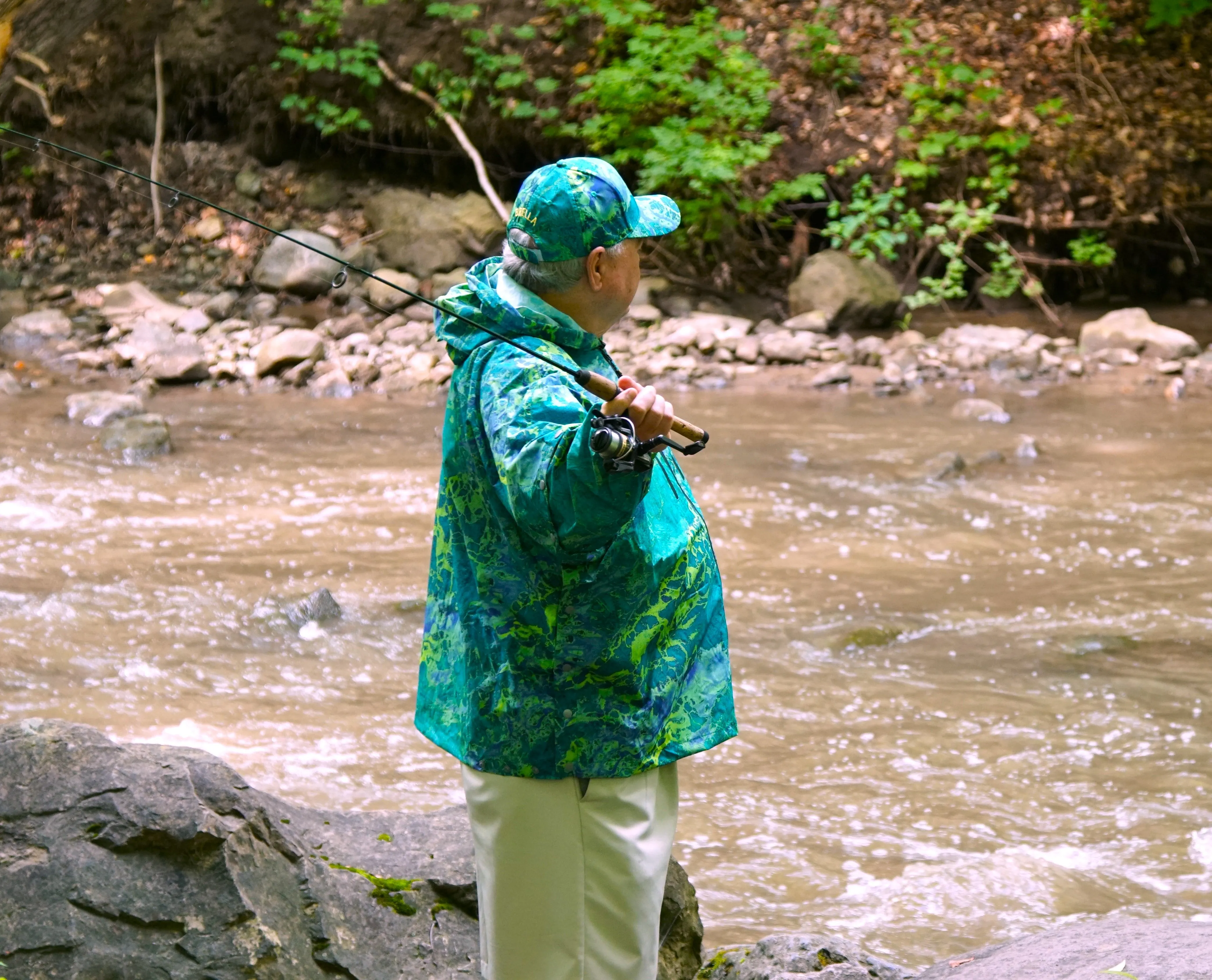 Brella 2015 Blue Green Unisex Rain Jacket