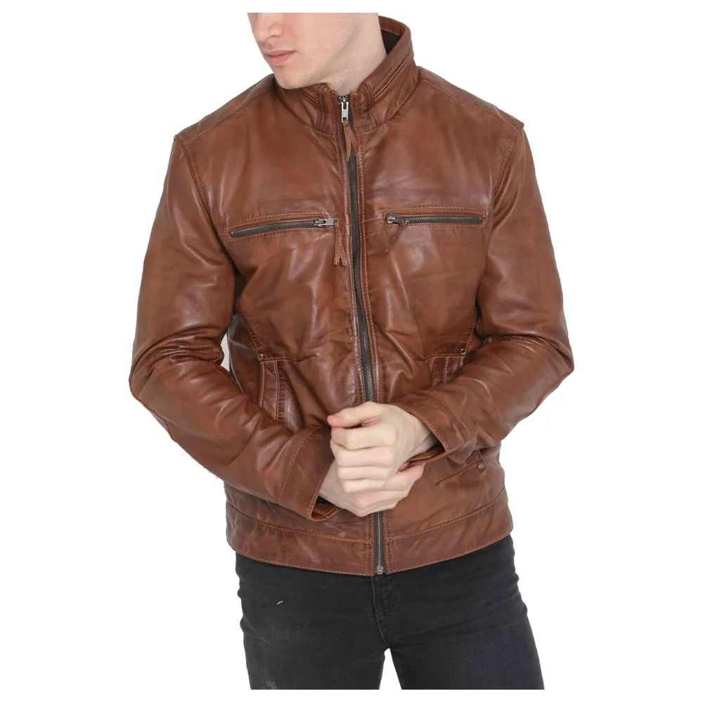 Brown Leather Jacket Mens