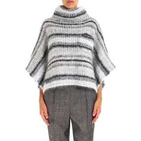 Brunello Cucinelli High Neck Poncho