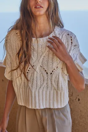 Cali Crochet Top in Cream