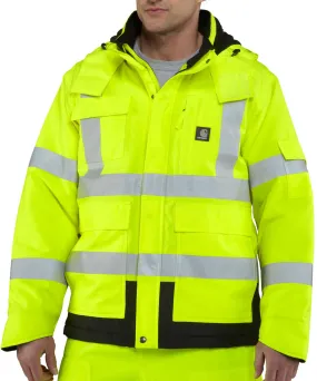 Carhartt High Visibility Class 3 Waterproof Sherwood Jacket - Brite Lime