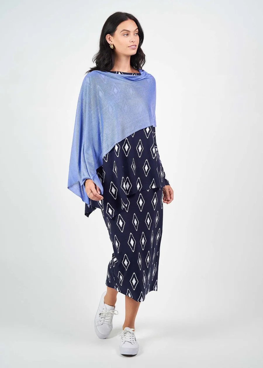 Carrie Cashmere/Bamboo Poncho - Persian Jewel