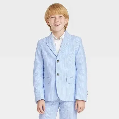 Cat & Jack Kids Button Up Lightweight Seersucker Blazer Jacket