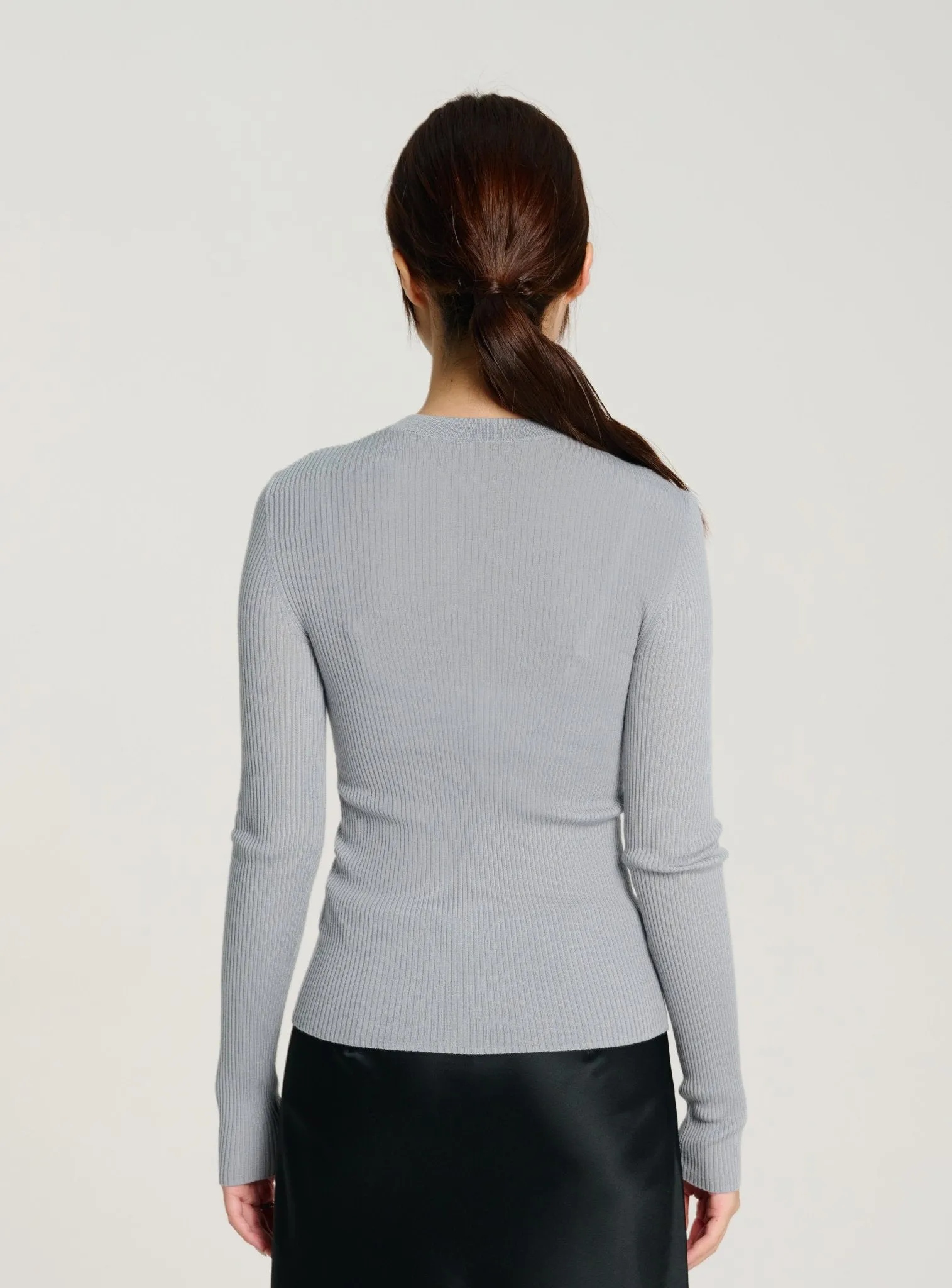 CINDY 2.0 superfine knit crew top (Pale blue)