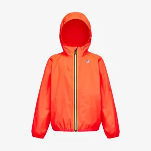 Claude - Kids Packable Full Zip Waterproof Rain Jacket in Red Papavero