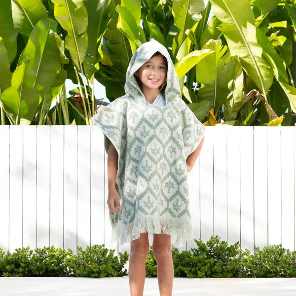 Cocos Kids Poncho - Sage (60 x 120cm)