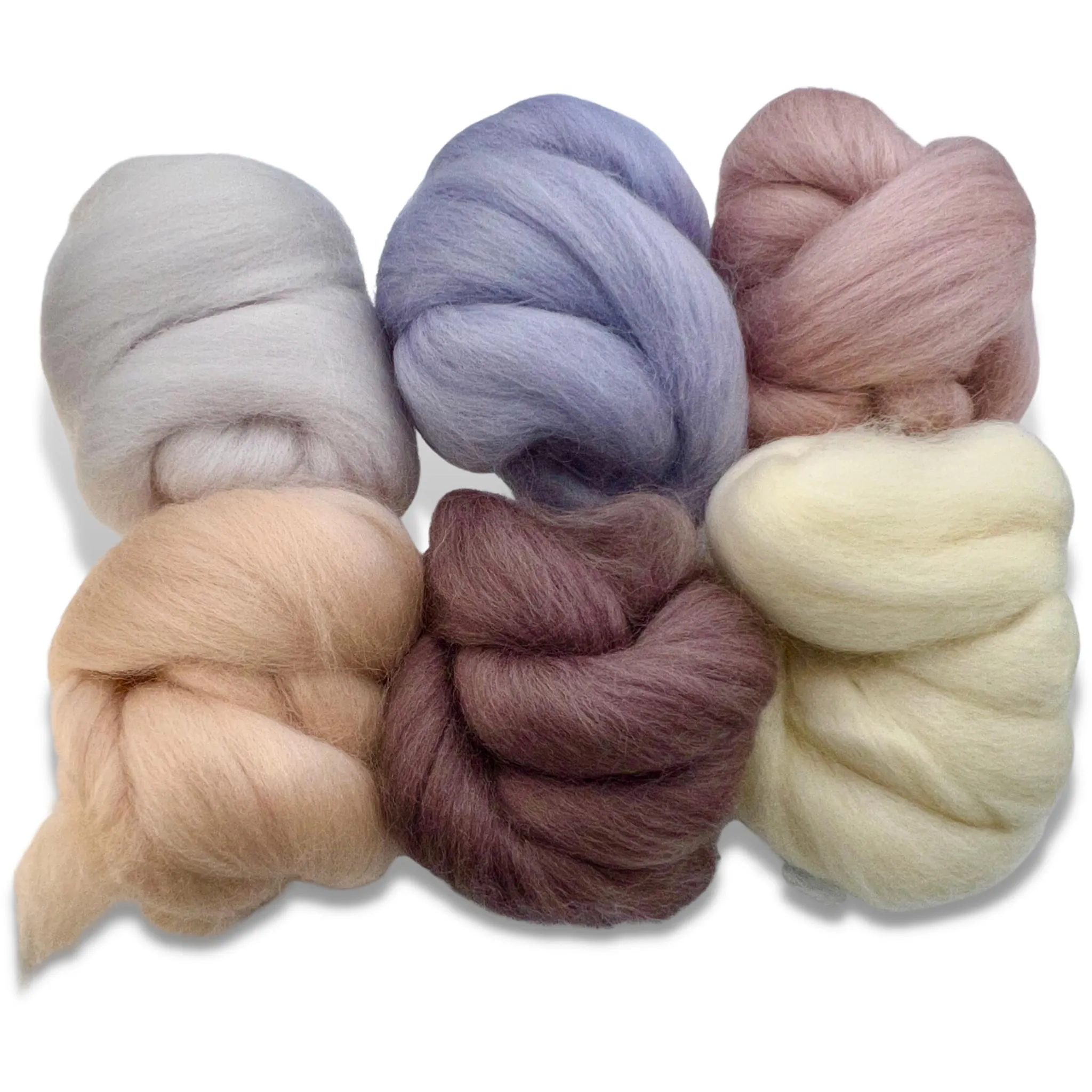 Corriedale Collection | Sandy Beach Bundle of Dyed Wool Tops | 150 Grams, 26 Micron