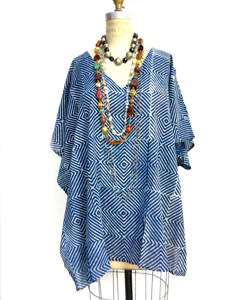 Cotton Hand Blocked Caftan Tunic