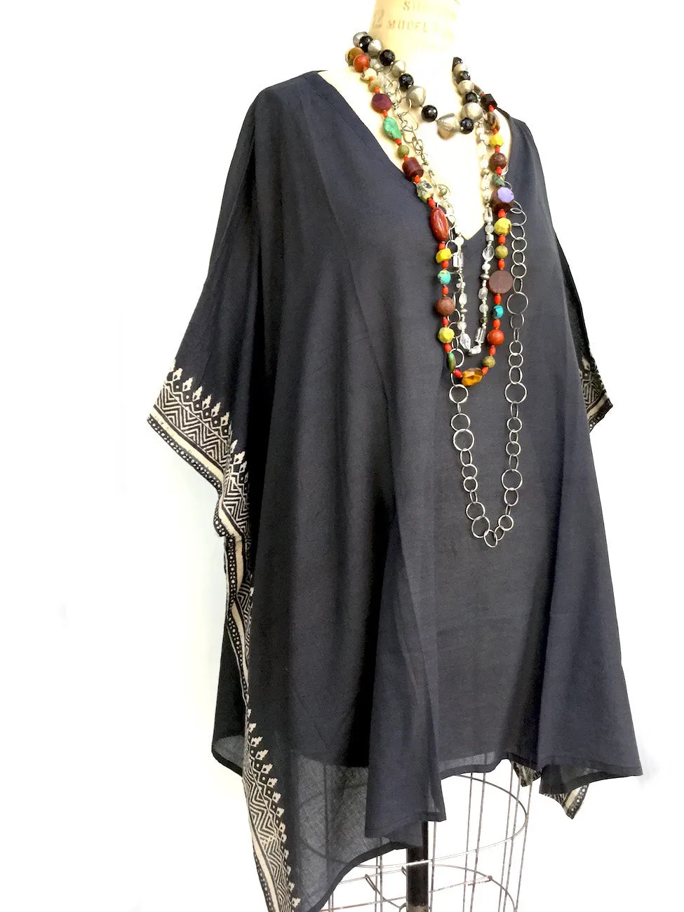 Cotton Hand Blocked Caftan Tunic