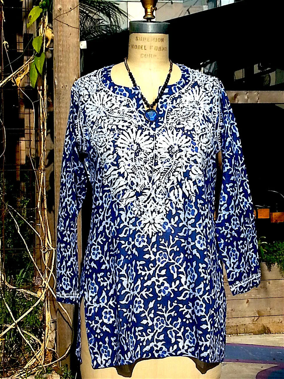 Cotton Tunic with Hand Embroidery