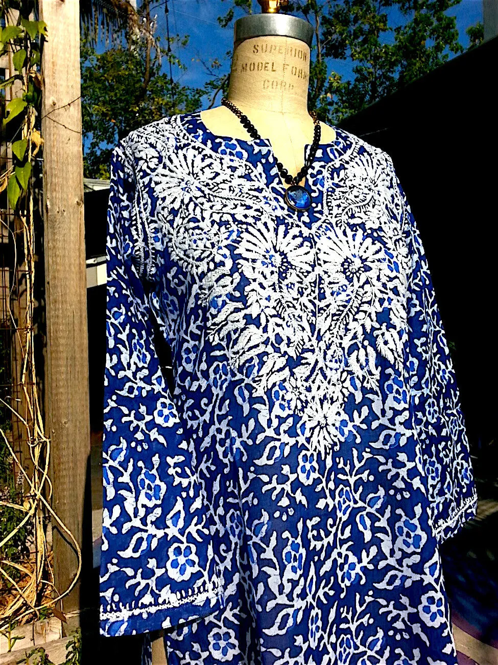 Cotton Tunic with Hand Embroidery