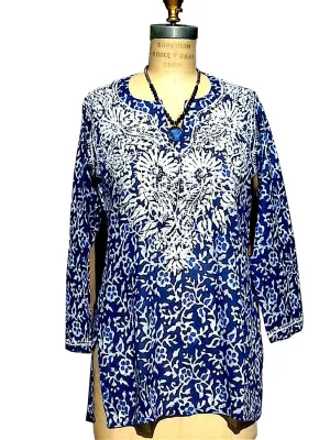 Cotton Tunic with Hand Embroidery