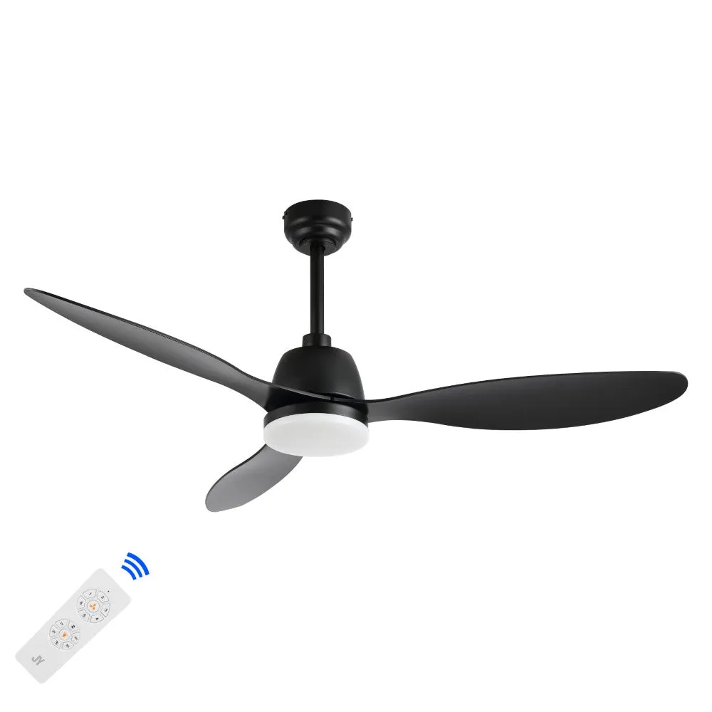 Dolly 52" Classic Industrial Iron/Plastic Mobile-App/Remote-Controlled 6-Speed Propeller Integrated LED Ceiling Fan