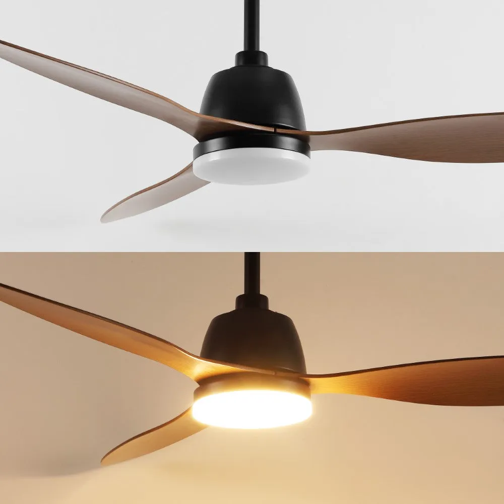 Dolly 52" Classic Industrial Iron/Plastic Mobile-App/Remote-Controlled 6-Speed Propeller Integrated LED Ceiling Fan