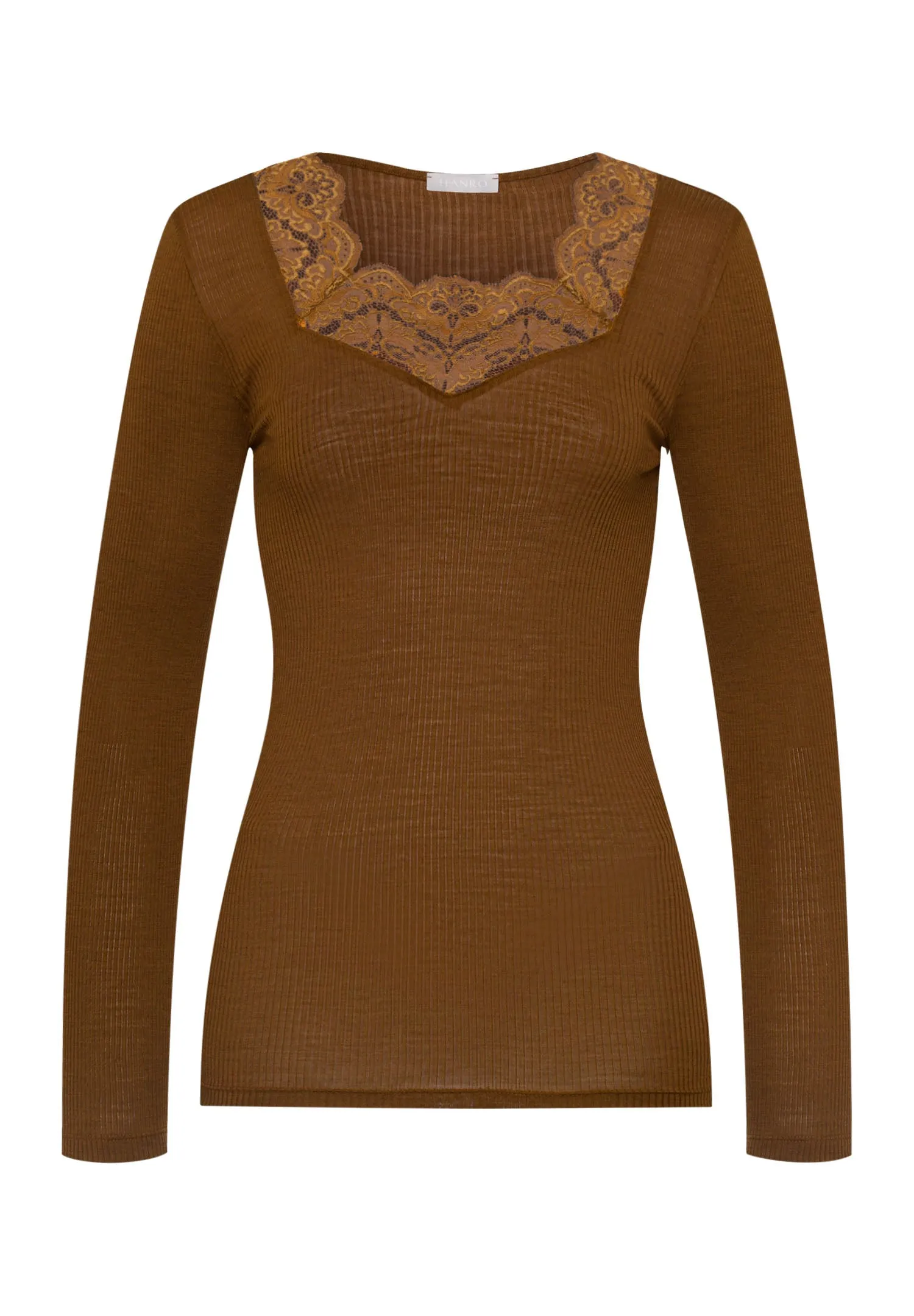 Ellis Ribbed Square Neck Top | Gingerbread 70966-1789