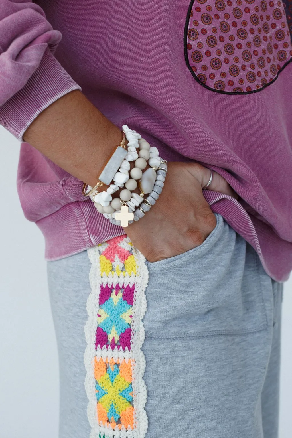 Elyse Bracelet Set - White