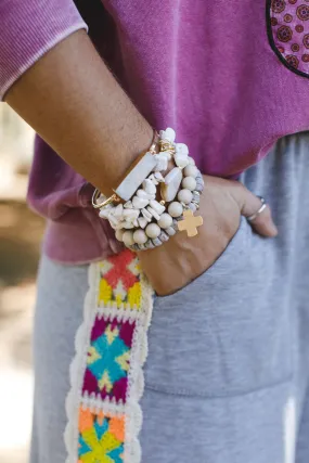 Elyse Bracelet Set - White