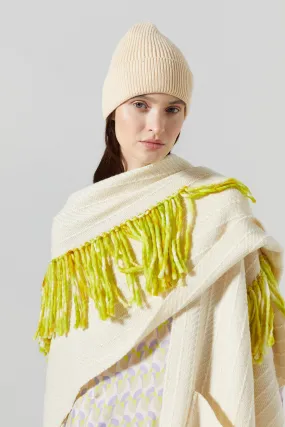 Emma Merino Wool Poncho - Natural