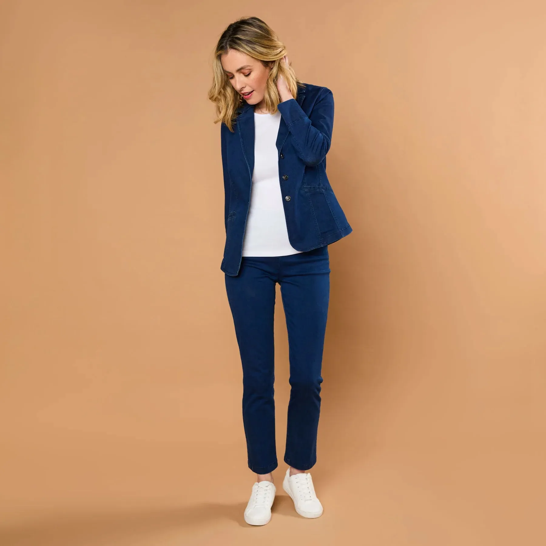 EMRECO Denim Blue Tailored Blazer