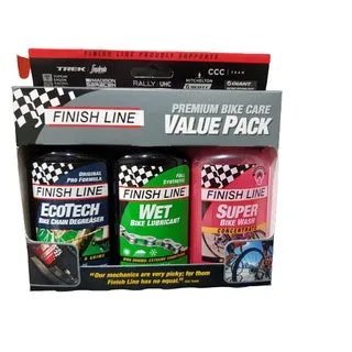 Finish Line Premium Bike Care Combo Pack with Lube, Degreaser & Bike Wash