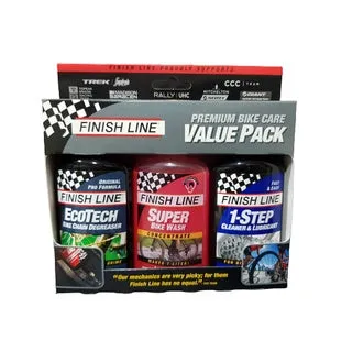 Finish Line Premium Bike Care Combo Pack with Lube, Degreaser & Bike Wash