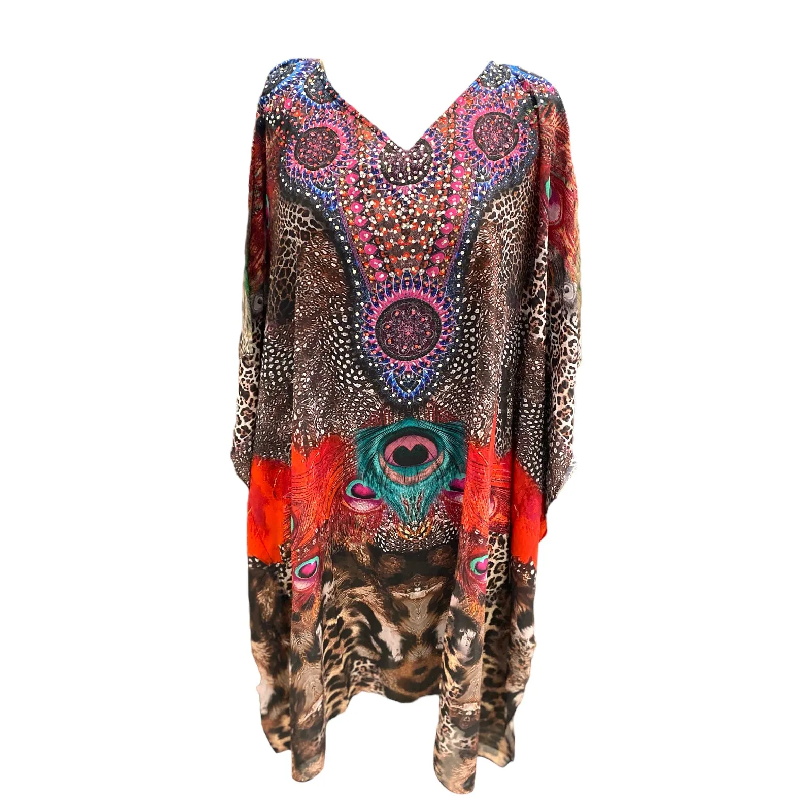 Forest Fern Embellished Tunic Top AU 12-22