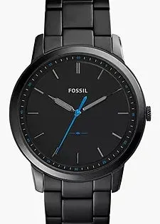 FOSSIL MINIMALIST SLIM BLACK DIAL BLACK STAINLESS STEEL FS5308