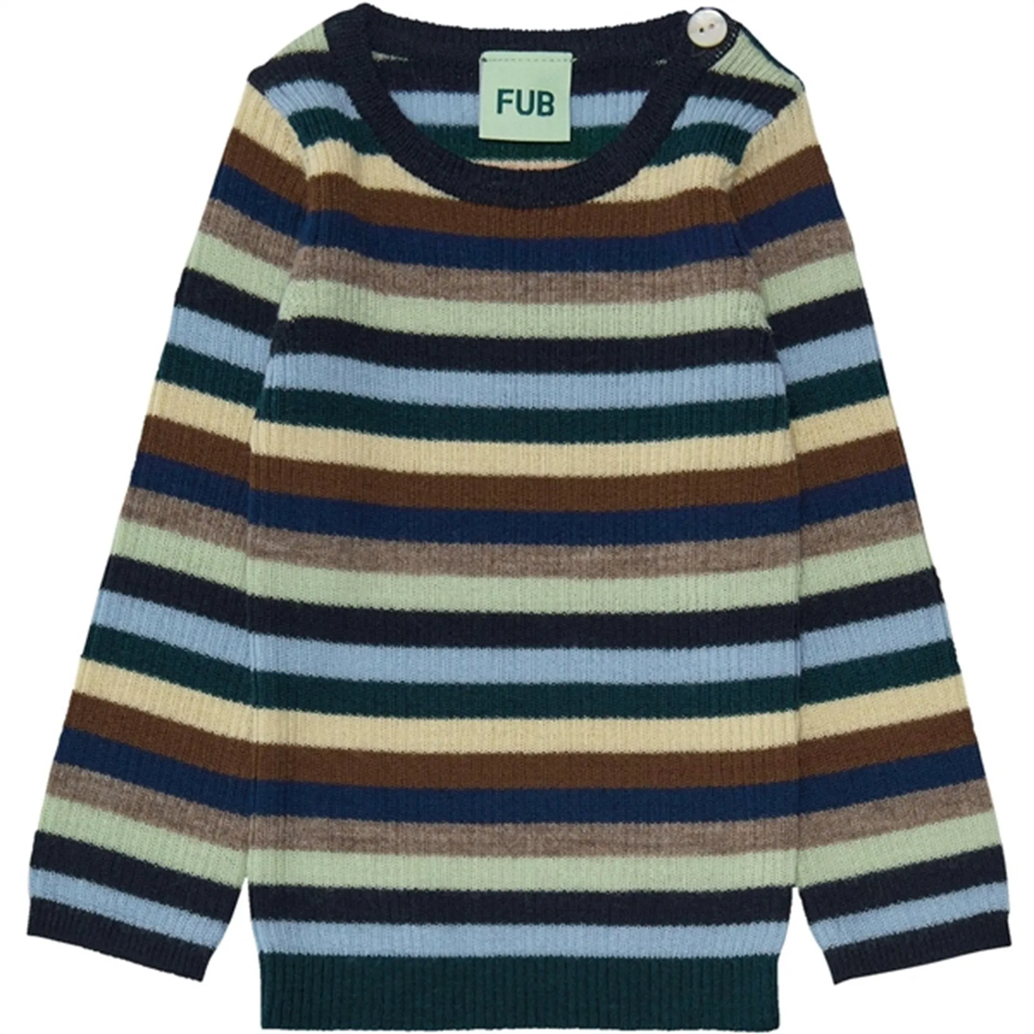 FUB Baby Rib Blouse Multi Stripe