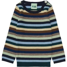 FUB Baby Rib Blouse Multi Stripe