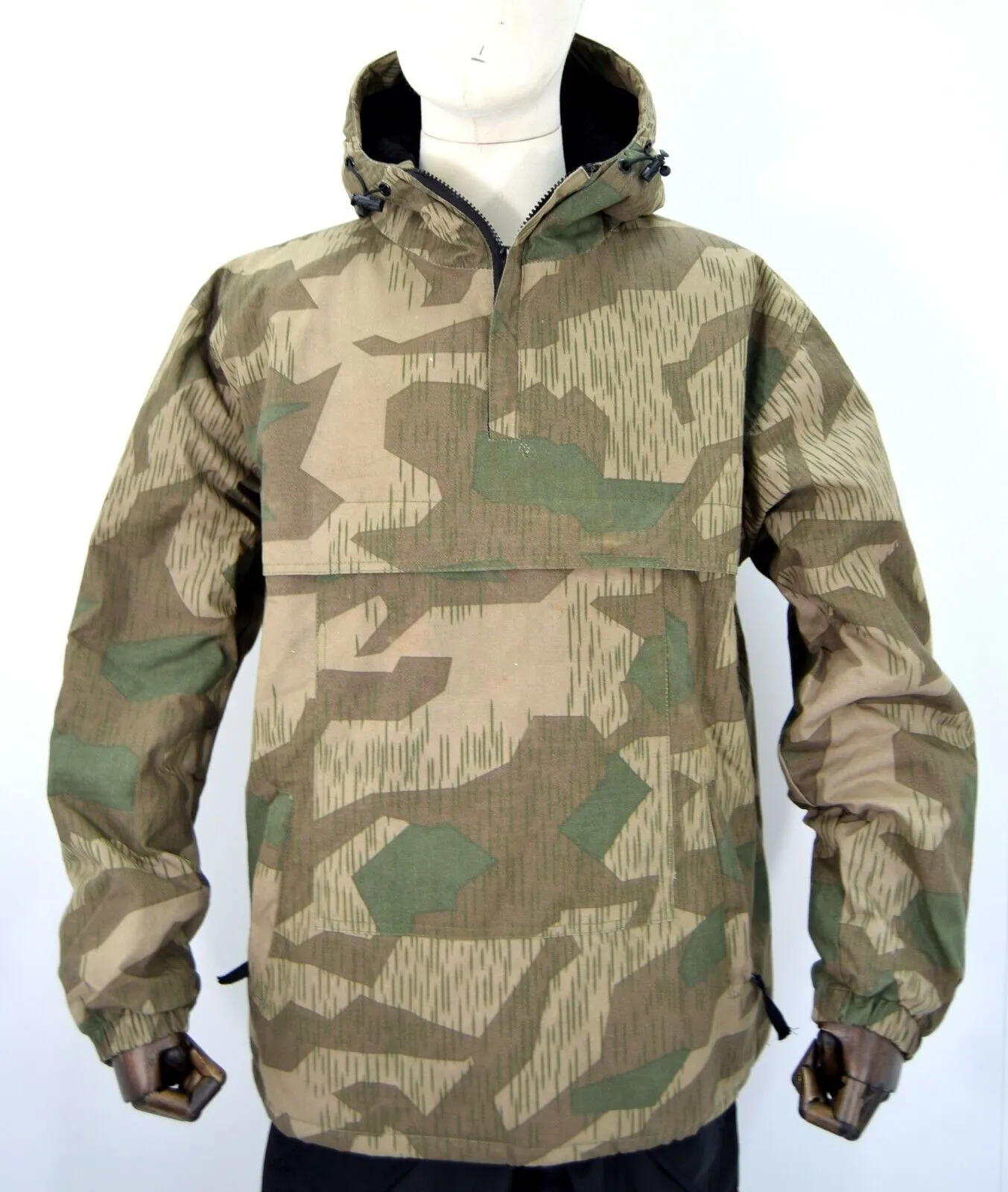 German Army WW2 Splinter Camouflage Anorak Fur Lined Showerproof Windproof Smock