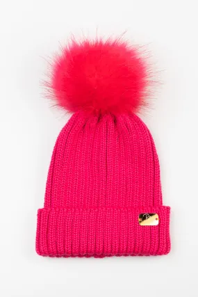 Girls Pom Pom Hat - Bella