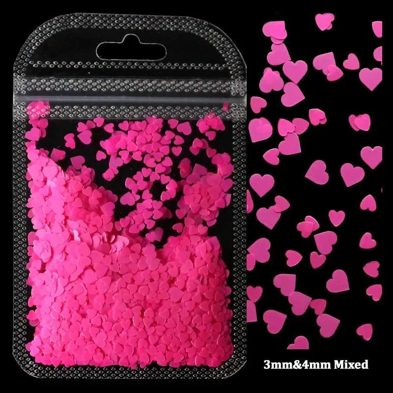 Glam Valentine’s Heart Nail Glitter Kit for Stunning DIY Manicures