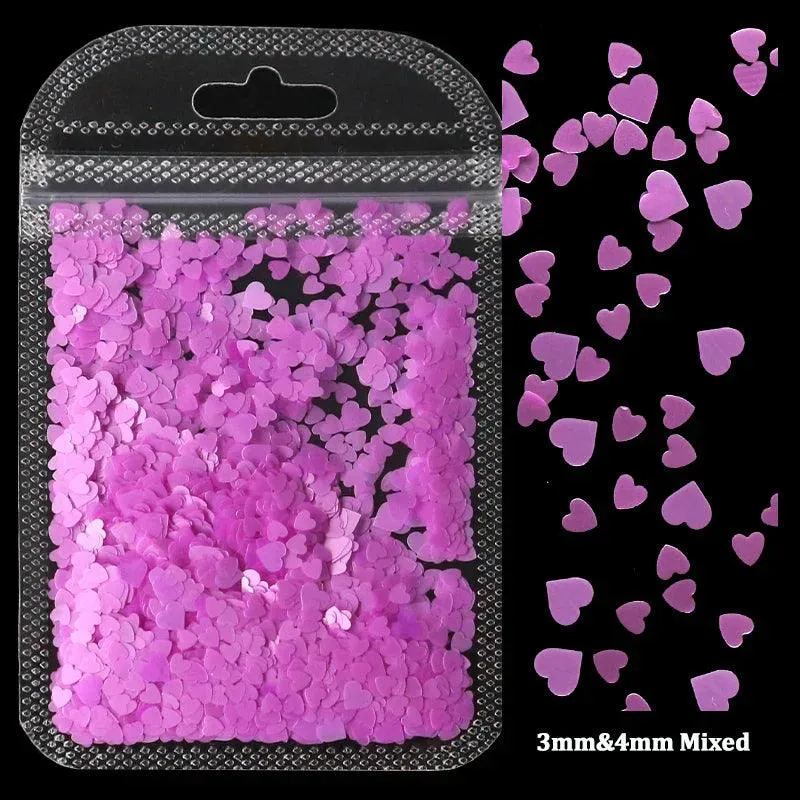 Glam Valentine’s Heart Nail Glitter Kit for Stunning DIY Manicures