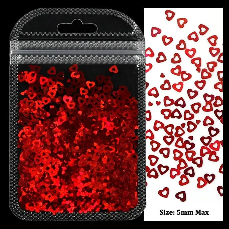 Glam Valentine’s Heart Nail Glitter Kit for Stunning DIY Manicures