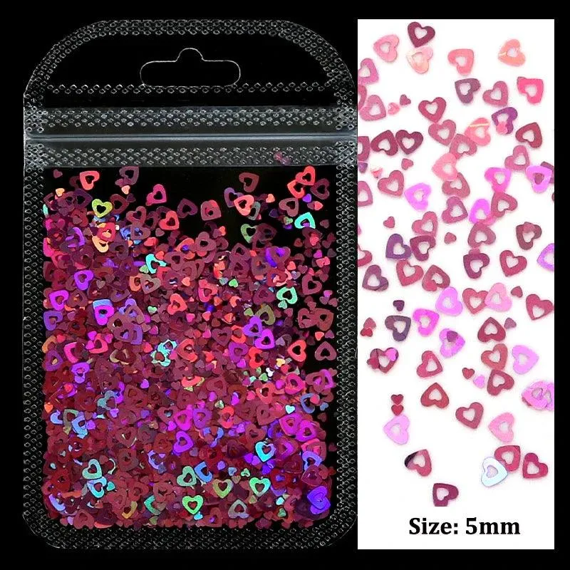 Glam Valentine’s Heart Nail Glitter Kit for Stunning DIY Manicures